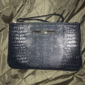 Dark blue Brahmin wristlet
